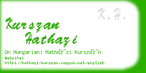 kurszan hathazi business card
